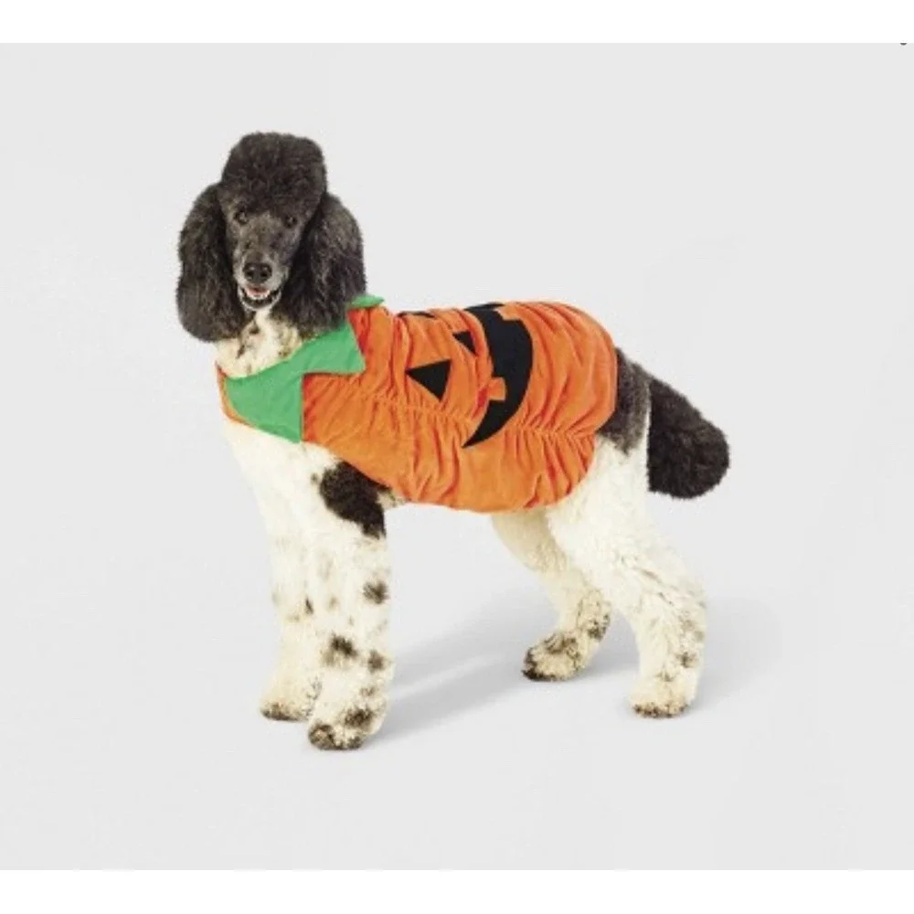 Pumpkin Pet Costume Vest Orange Medium Dog Cat Hyde & EEK! Boutique Halloween